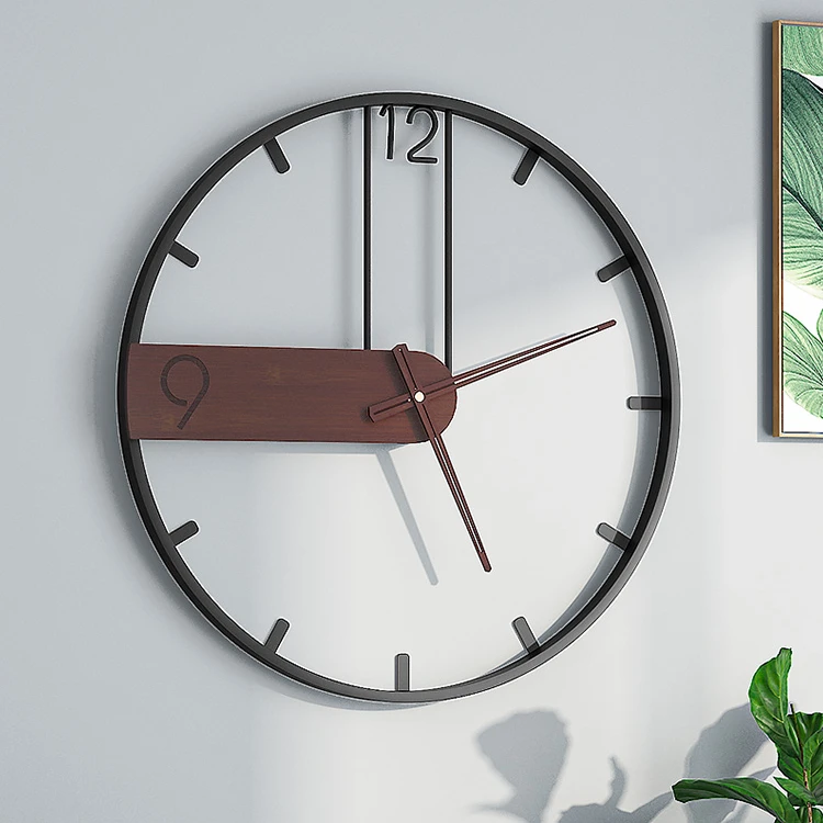

Creative Simple Wall Clock Modern Design Nordic Luxury Silent Metal Living Room Wall Clock Art Reloj De Pared Home Decor DG50WC