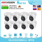 IP-камера Hikvision 8 МП 4K, DS-2CD2385G1-I H265 + POE Встроенная SD-карта, DarkFighter, наружная купольная камера видеонаблюдения, комплект
