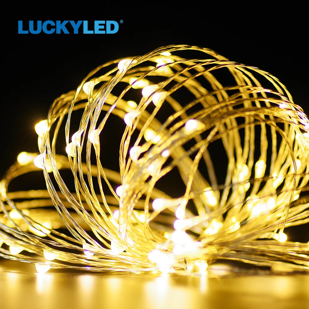 

Led Fairy Lights USB Silver Wire Led String Lights 10M Multicolor White Warm white Wedding Party Decorative Led Garland Lights