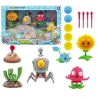 Экшн-фигурки Растения против Зомби, игрушки из PVZ, Картофельная шахта, Подсолнух, горохострел, игра для стрельбы, подарок для детей, без коробки, 6 шт.лот
