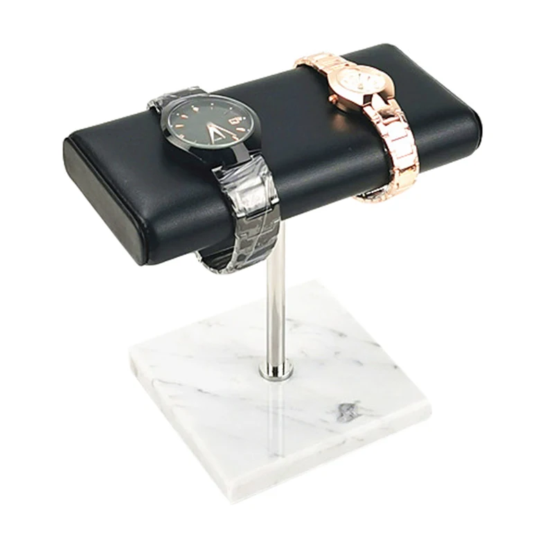 

White Marble Base Watch Stand Metal Rod Display Props Bracelet Display Stand Belt Jewelry Lengthen Placement Stand
