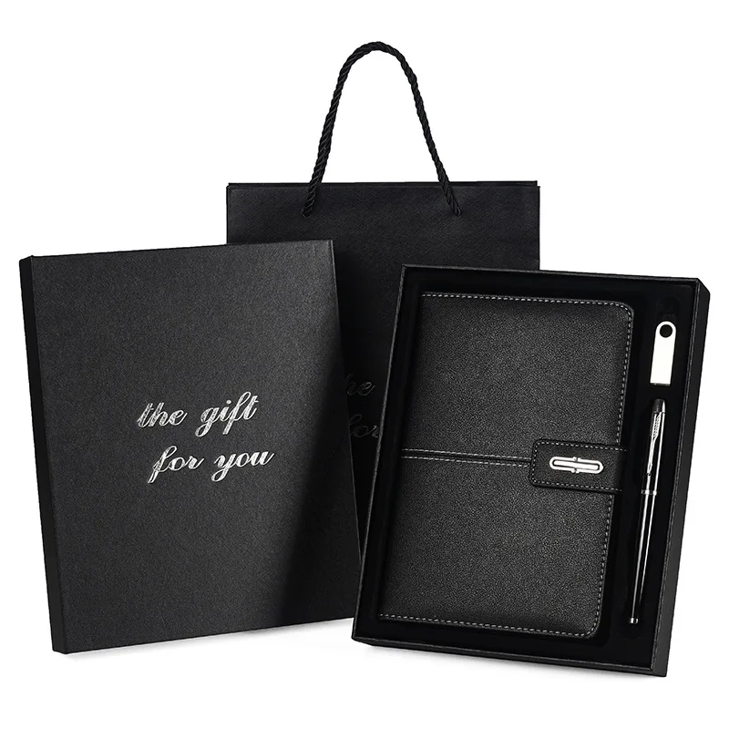 5 в 1 Простой деловой блокнот А5 подарочный набор из искусственной кожи для работы