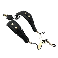 belt with strap for wind instruments in microfiber leather for sax