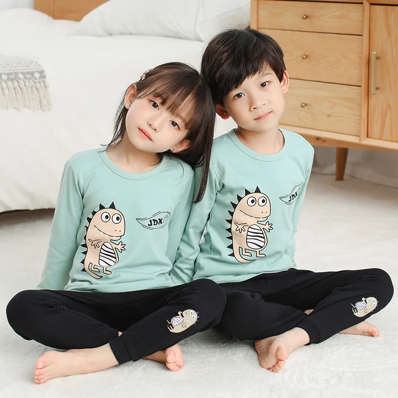 Y-12 Коллекция года, осенне-зимняя одежда для маленьких девочек детский пижамный комплект с героями мультфильмов, пижамы для мальчиков, детская одежда для дома, детская одежда для сна для мальчиков и девочек - Цвет: Y-12