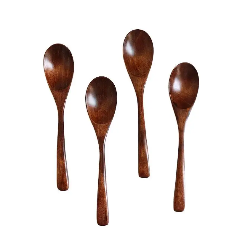 

Kitchen Supplies Japanese Style Old Paint Wood Grain Spoon Solid Wood Soup Spoon 20 * 4cm Wooden Spoon