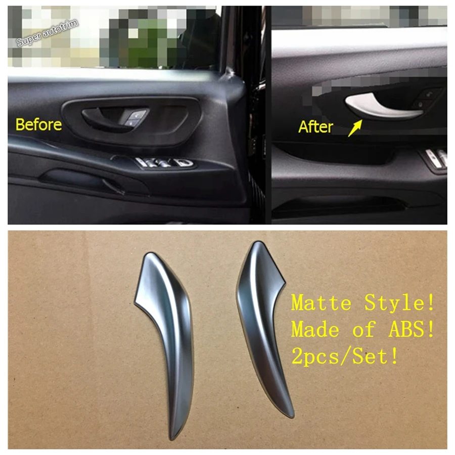 

Lapetus Matte Interior Refit Kit Fit Safety Belt Buckle / Door Bowl / Air AC Cover Trim For Mercedes-Benz Vito W447 2014 - 2020