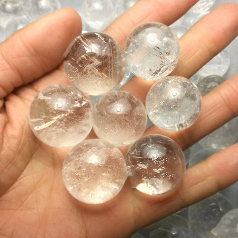 5 размеров 16-28 мм прозрачные сферические шарики из натурального кварца | Дом и сад