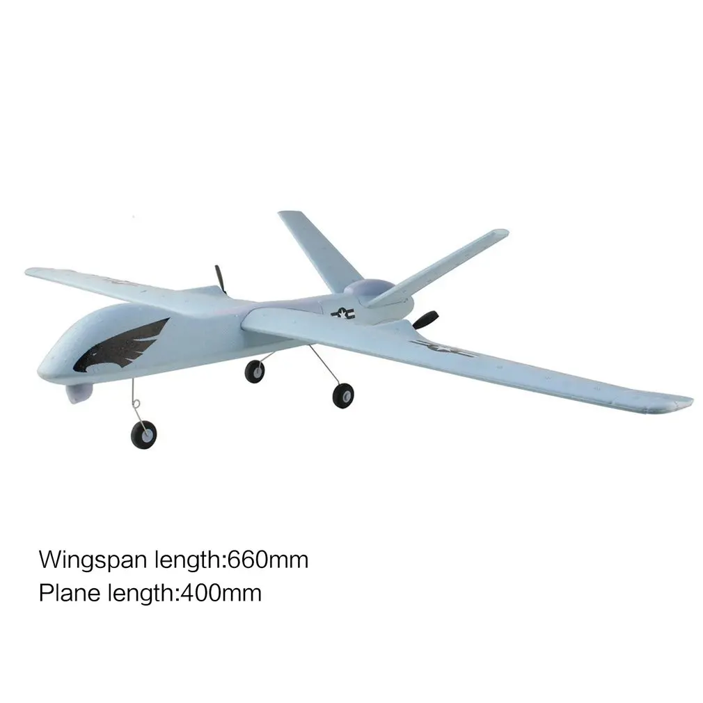 

Z51 Predator 2.4G 2CH 660mm Wingspan Remote Control RC Airplane Plane Fixed Wing Glider Drone with Built-in Gyro Kids Xmas Gift