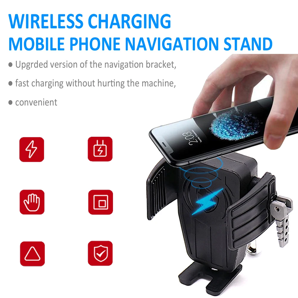 

2018 - 2021 GL1800 Motorcycle GPS Phone Holder Wireless Charging Navigation Support Bracket For HONDA Gold Wing GL 1800 F6B DCT