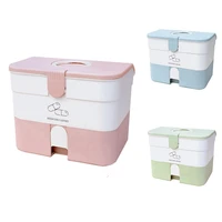 first aid storage box container bin with handle and removable tray family emergency medicin kit case organizer
