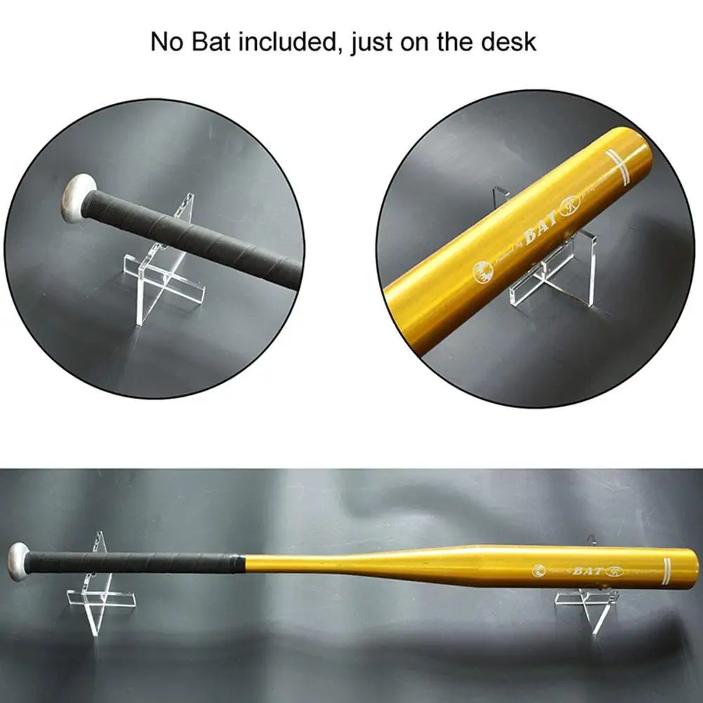 

2 Pcs Transparent Baseball Bat Display Holder Mount Rack Stand Desk Top Tabletop Bat Display Holder Clear Acrylic Stand
