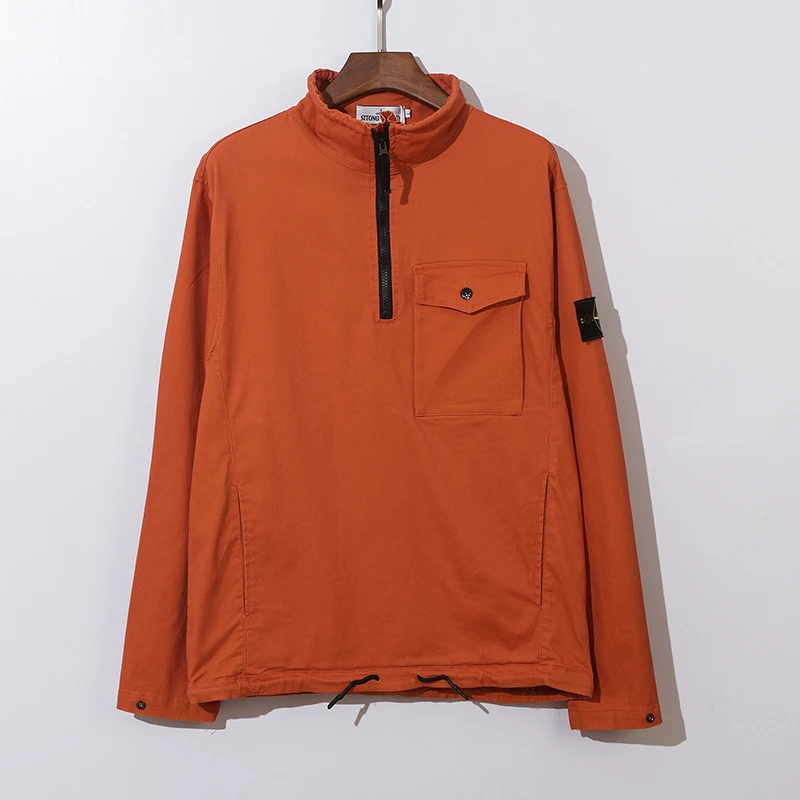 

STONE ISLAND Classic Compass Armband Half-Zipper Pullover Jacket #8818