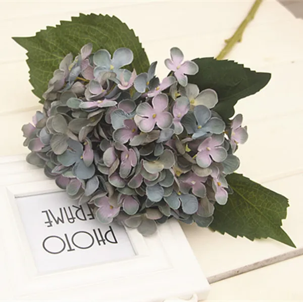 

2pcs/lot 11 branch Big Hydrangea Artificial Flowers Large Fake Flowers Bouquet Stamen Small Daisy for Home Wedding Decoration