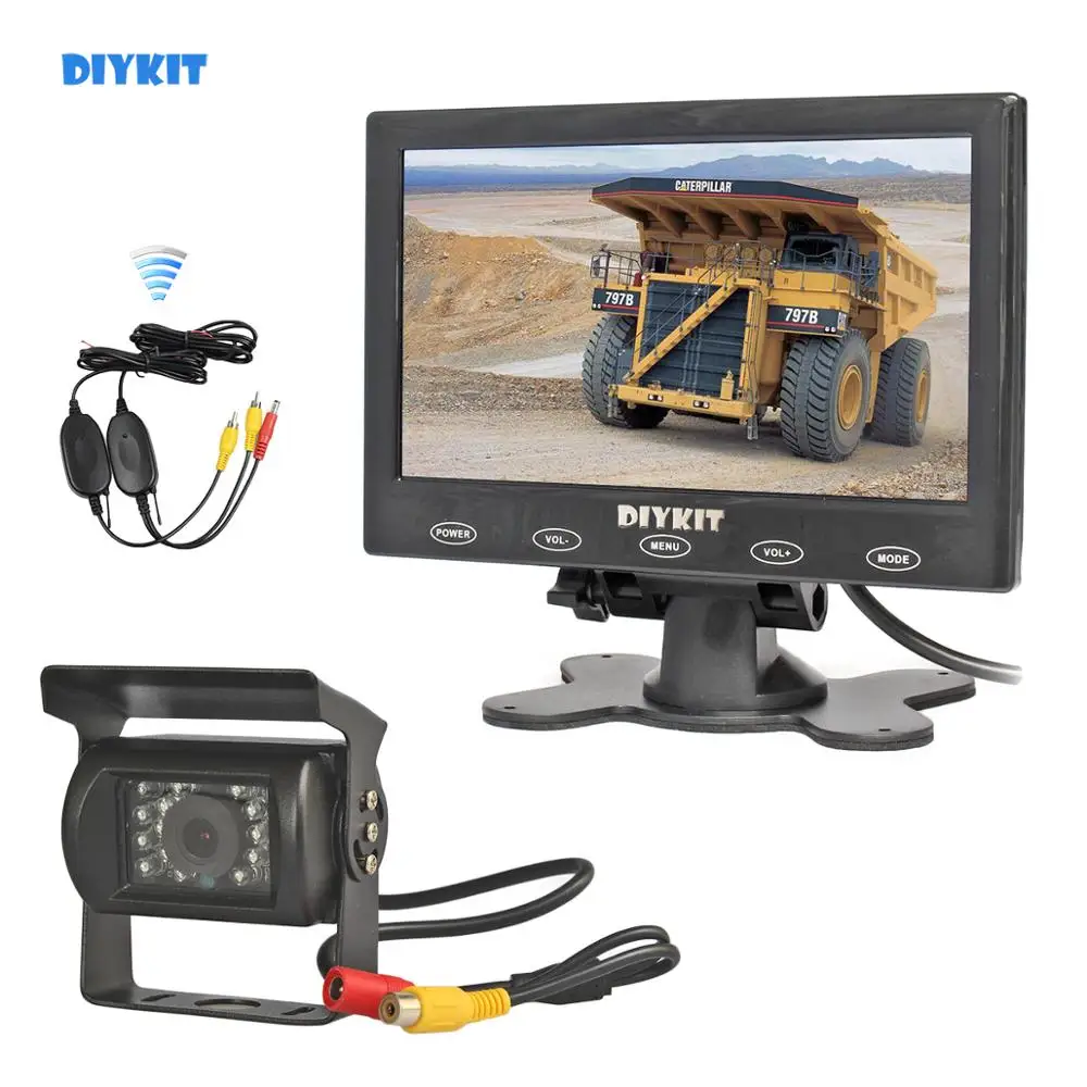 DIYKIT беспроводной 7 "сенсорный резервный монитор заднего вида комплект для