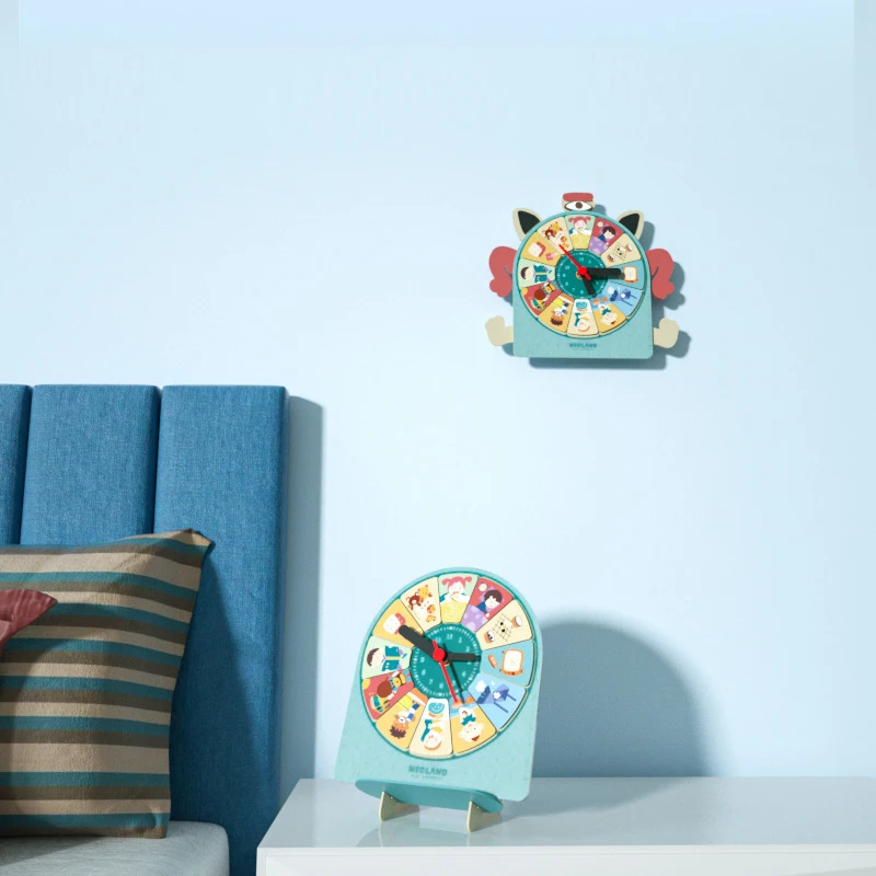 

Kids DIY Assembly Clock Toys Montessori Wooden Clock Toys Wooden Blocks Puzzle Stickers Clock Early Preschool Teaching Aids Toys