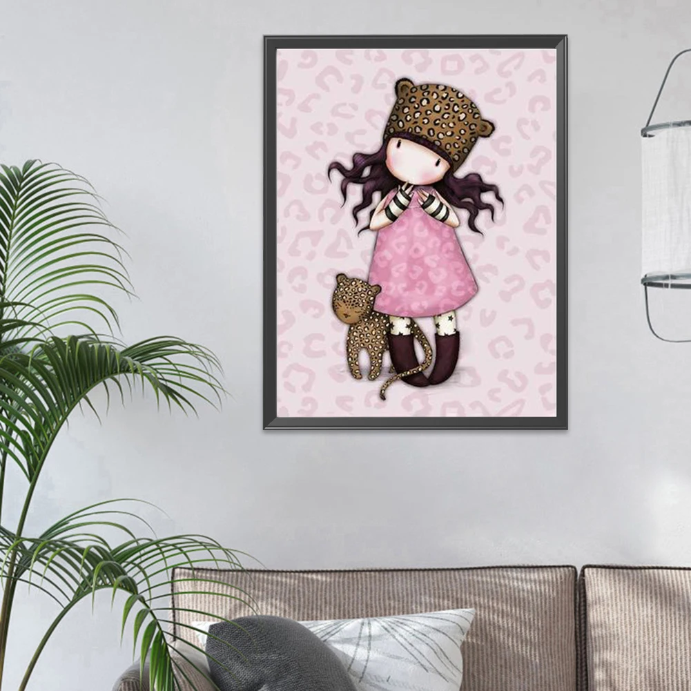 DIY штампованная вышивка крестиком кукла напечатана на холсте вышивальные наборы