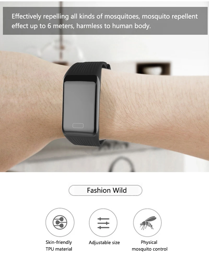 

Ultrasonic Mosquito Repellent Bracelet Adult Kids Waterproof Pest Insect Bugs Anti Mosquito Drive Wristband Watch Repellents