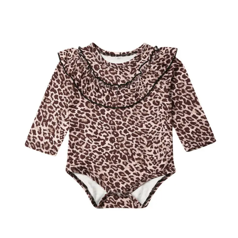 UK одежда для маленьких девочек с леопардовым принтом юбка оборками комбинезон