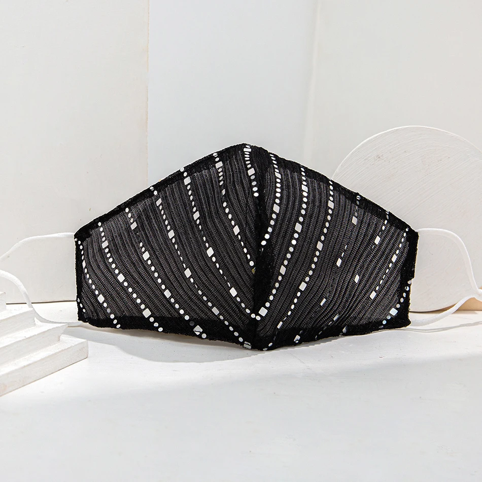 Модные маски для лица с блестками женщин взрослых модная маска против пыли PM2.5