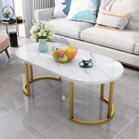 coffee table small apartment simple imitation marble table living room home creative nordic light luxury round side table