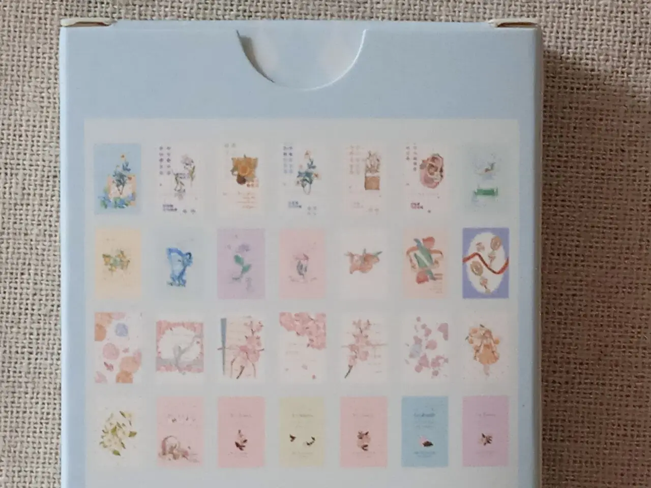 

52mmx80mm blue flower paper lomo card(1pack=28pieces)