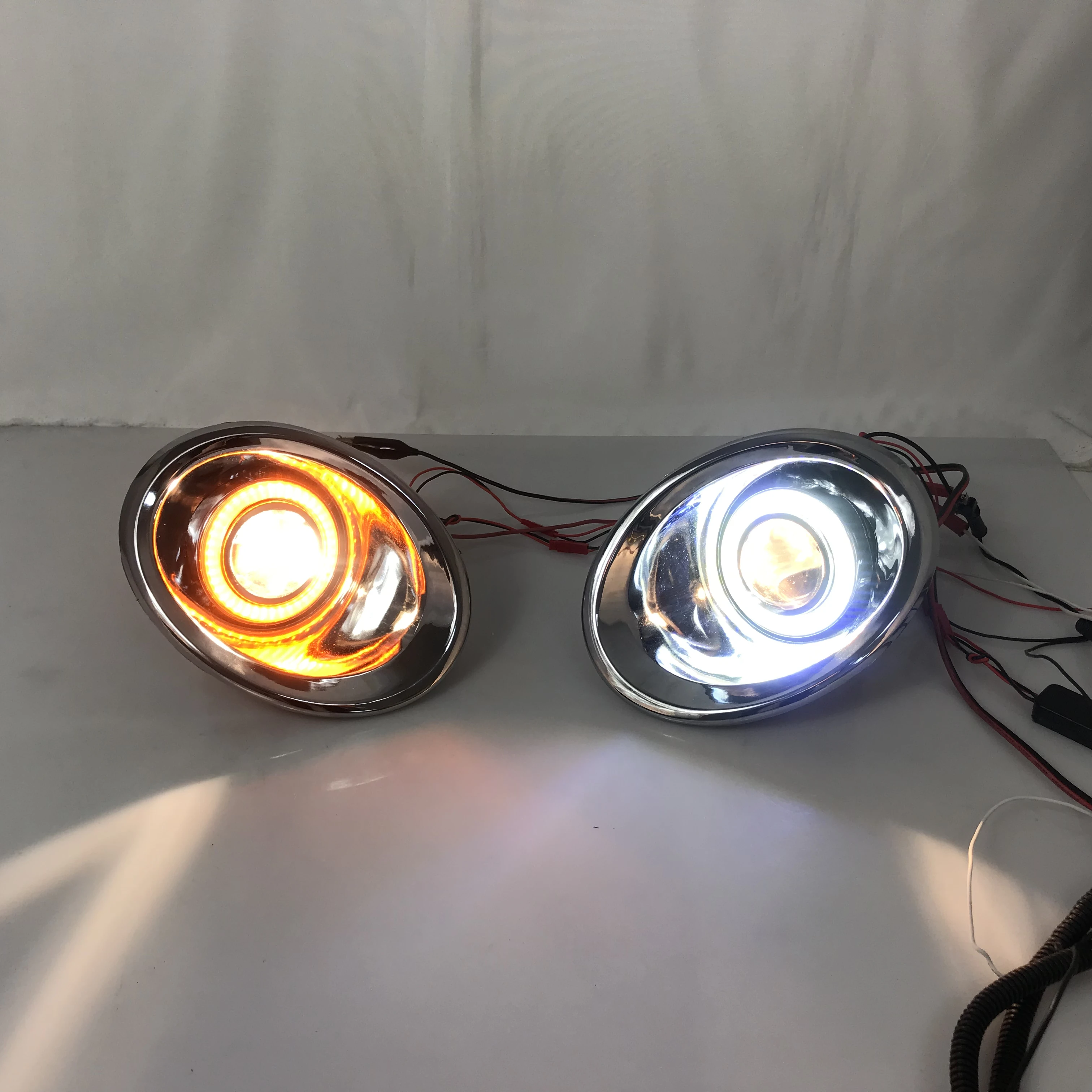 

RQXR fog lamp driving light assembly For Nissan nv200 cob angel eye led daytime running lights turn signal