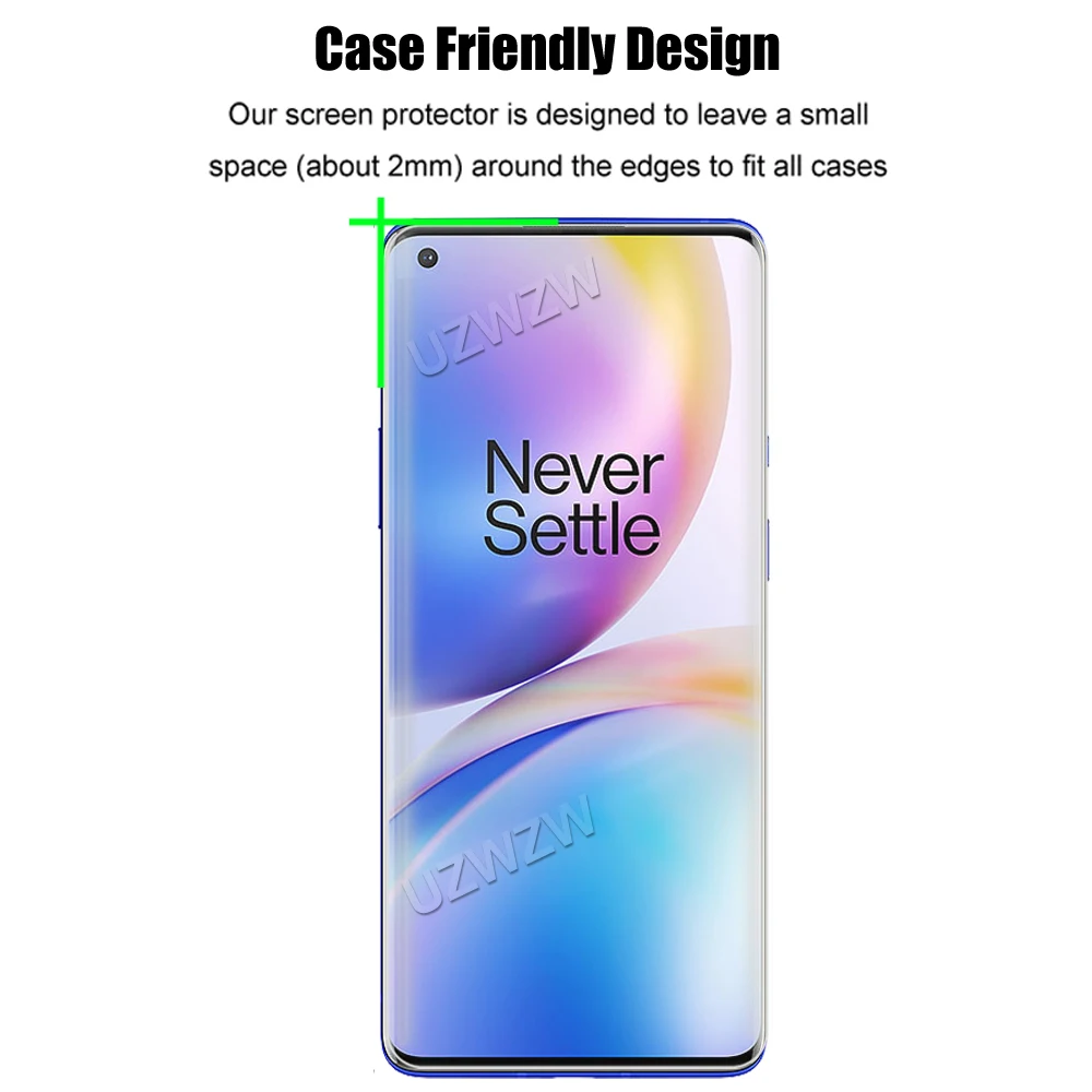 3 шт. для OnePlus 8 Pro / Защитная пленка экрана мягкая Гидрогелевая 3D изогнутый полный