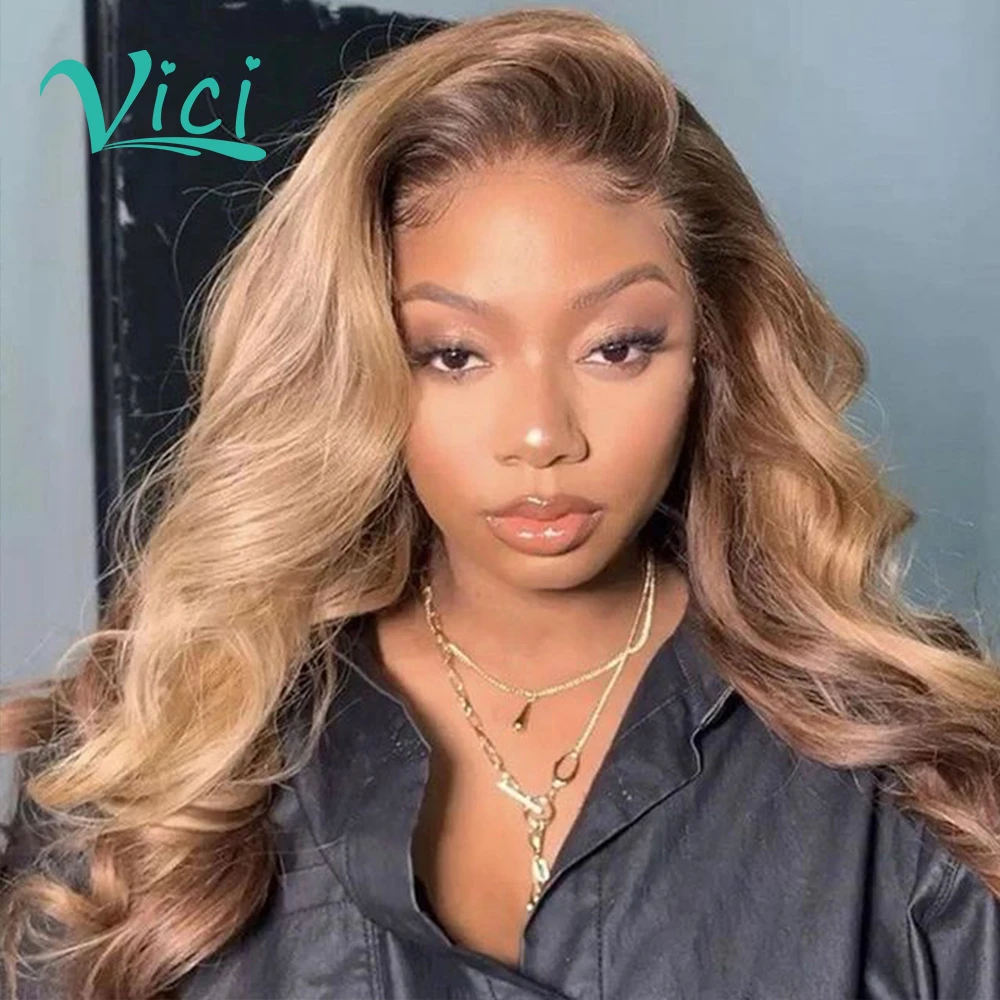 27/4 медовый блонд кружевные передние парики для черных женщин бесклеевая цветная