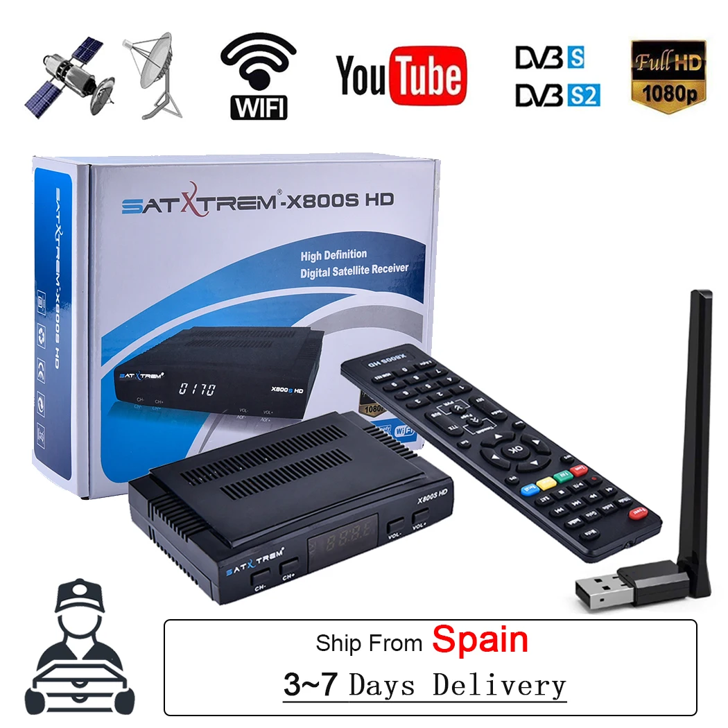 Satxtrem X800s приемное устройство Европы цифра спутниковый телевизионный ресивер для