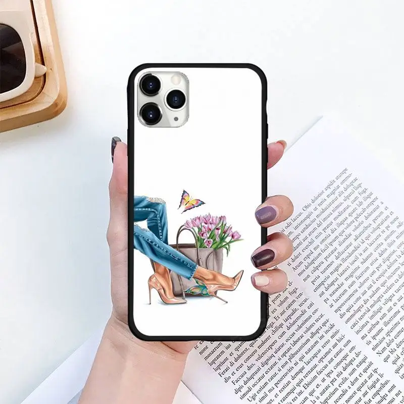

fashion girl vacation shopping Phone Cases for iPhone 11 12 pro XS MAX 8 7 6 6S Plus X 5S SE 2020 XR mini