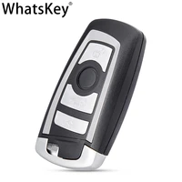 whatskey 4 button remote car key shell smart key cover fob case for bmw f10 f20 f30 z4 x1 x3 x4 m1 m2 m3 1 2 3 5 7 series e90