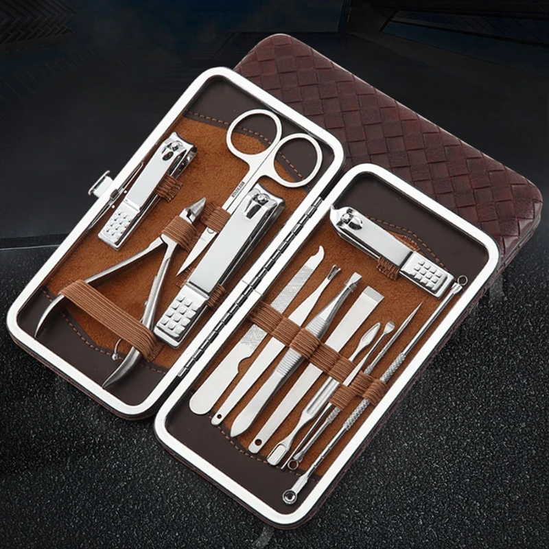 

Pedicure Kit Nail Clipper Set 13pcs Professional Grooming Kit Sta X7JA