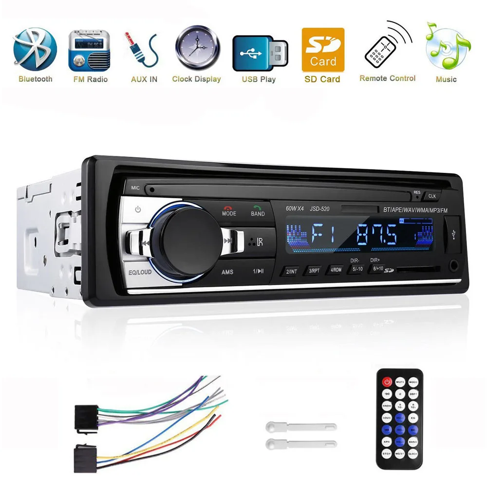 Автомагнитола Podofo 1 din цифровой Bluetooth аудио музыкальный стерео MP3-плеер