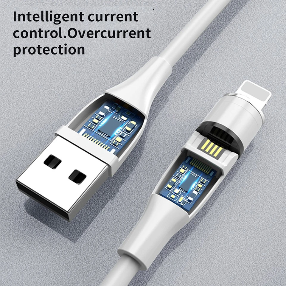Магнитный кабель с поворотом на 540 градусов Micro USB Type C телефонный для iPhone11 Pro XS Max