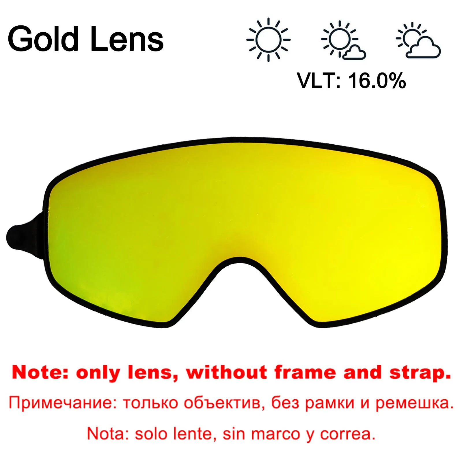 Gold Outer Lens LOCLE лыжные очки 2 в 1 с магнитным двойным использованием для ночного катания лыжные очки противотуманные UV400 лыжные очки для сноуборда мужские женские лыжные очки - Цвет: Gold Outer Lens