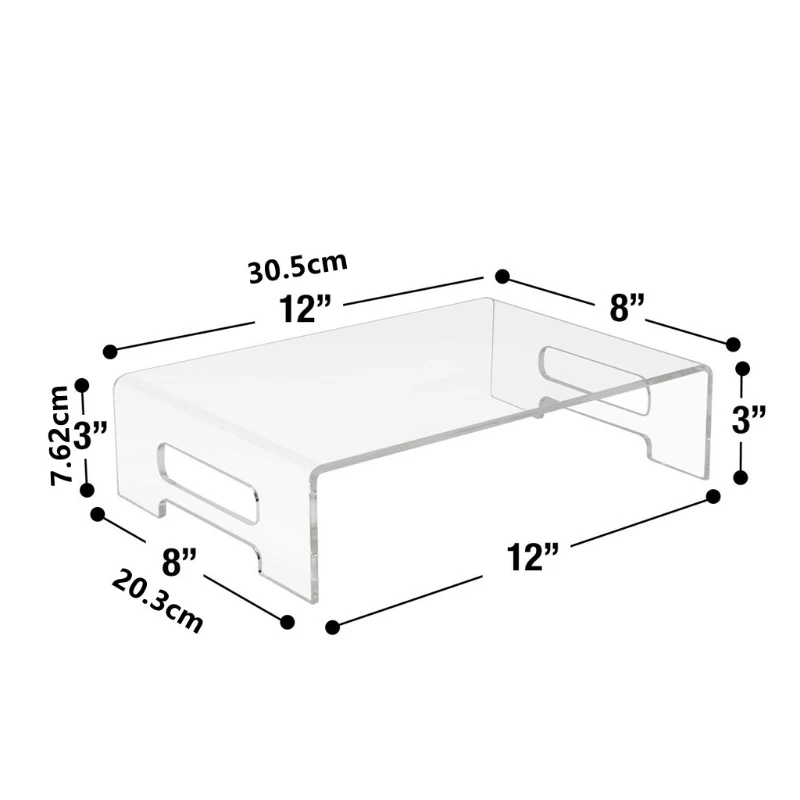

Acrylic Monitor Stand Monitor Riser for iMac Desktop Laptop Games PC Desk 85DC