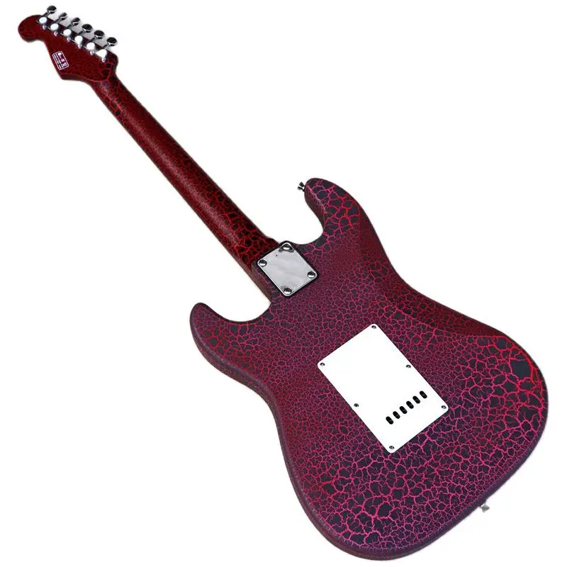 6 string st elektrische gitarre vollen linde körper burst rot und blau hochglanz finish 39 zoll elektrische gitarre mit weiß pickups free gl