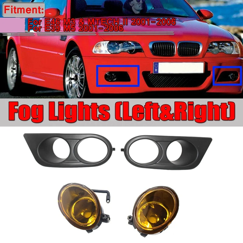 

Противотуманные фары желтого цвета, для-BMW E46 M3 2001-2006
