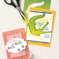 crocodile metal cutting dies and stamps stencils for diy scrapbook album photo embossing handmade decorations making