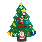 Войлочная искусственная Рождественская елка, Рождественское украшение для дома, сделай сам, Рождественская дверь, настенное украшение, рождественские подарки для детей