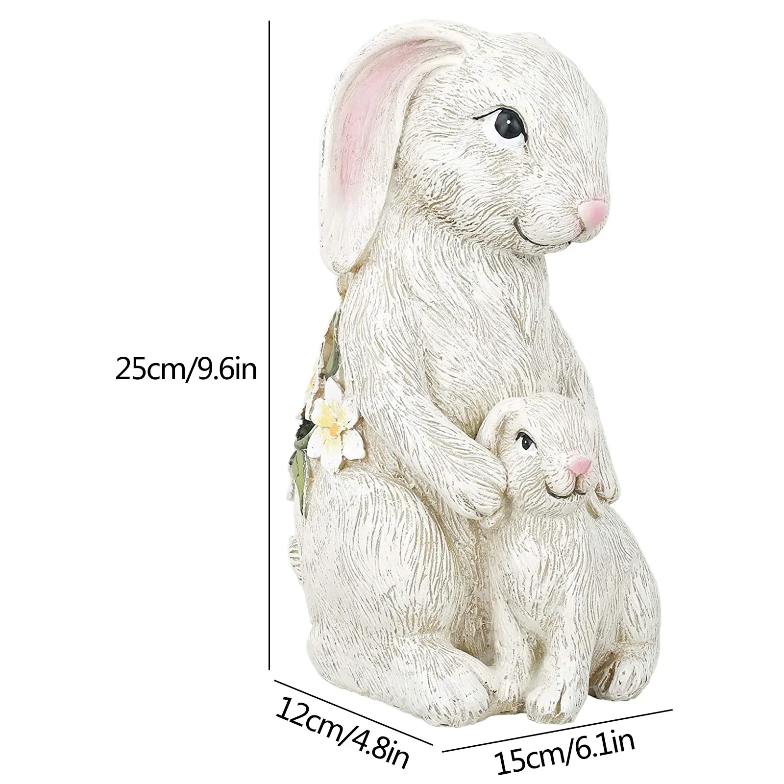 

Outdoor Solar LED Lights Resin Rabbits Figurine Garden Waterproof LED Landscape Lights Decoration For Garden Lawn Path Courtyard