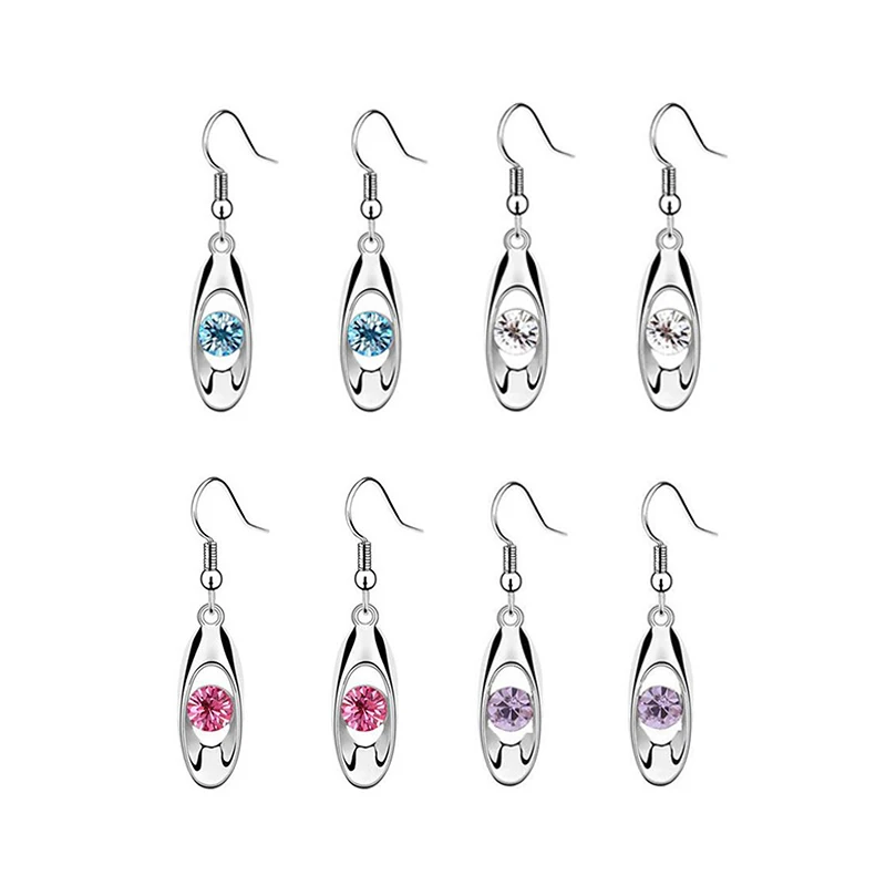 1 пара модные элегантные круглые серьги с кристаллами подвеска для пирсинга