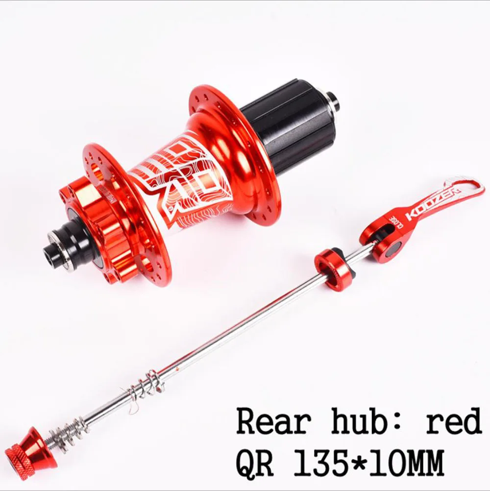 rear 32h QR red Koozer xm490 MTB горный велосипед концентратор 11 скоростей 32 отверстия 28h 36h концентратор 4 герметичный подшипник 6 Pawls 72 зубьев Taki XD QR диск втулки колеса тормоза - Цвет: rear 32h QR red