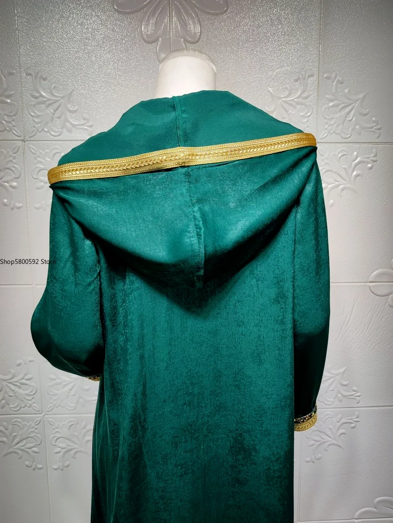 2021 Ramadan Abayas For Women Abaya Dubai Muslim Hooded Dress Jalabiya Caftan Marocain Turkish Evening Gown Islam Clothing