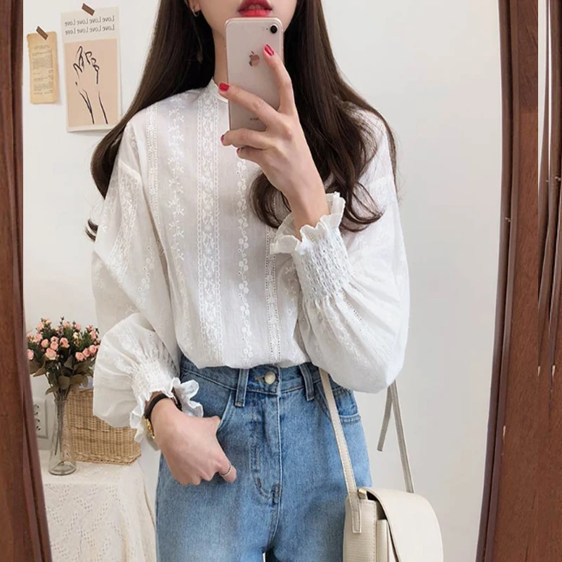 Новинка 2018 весеннее Сверкающее с рукавами одежда модные женские топы рубашки