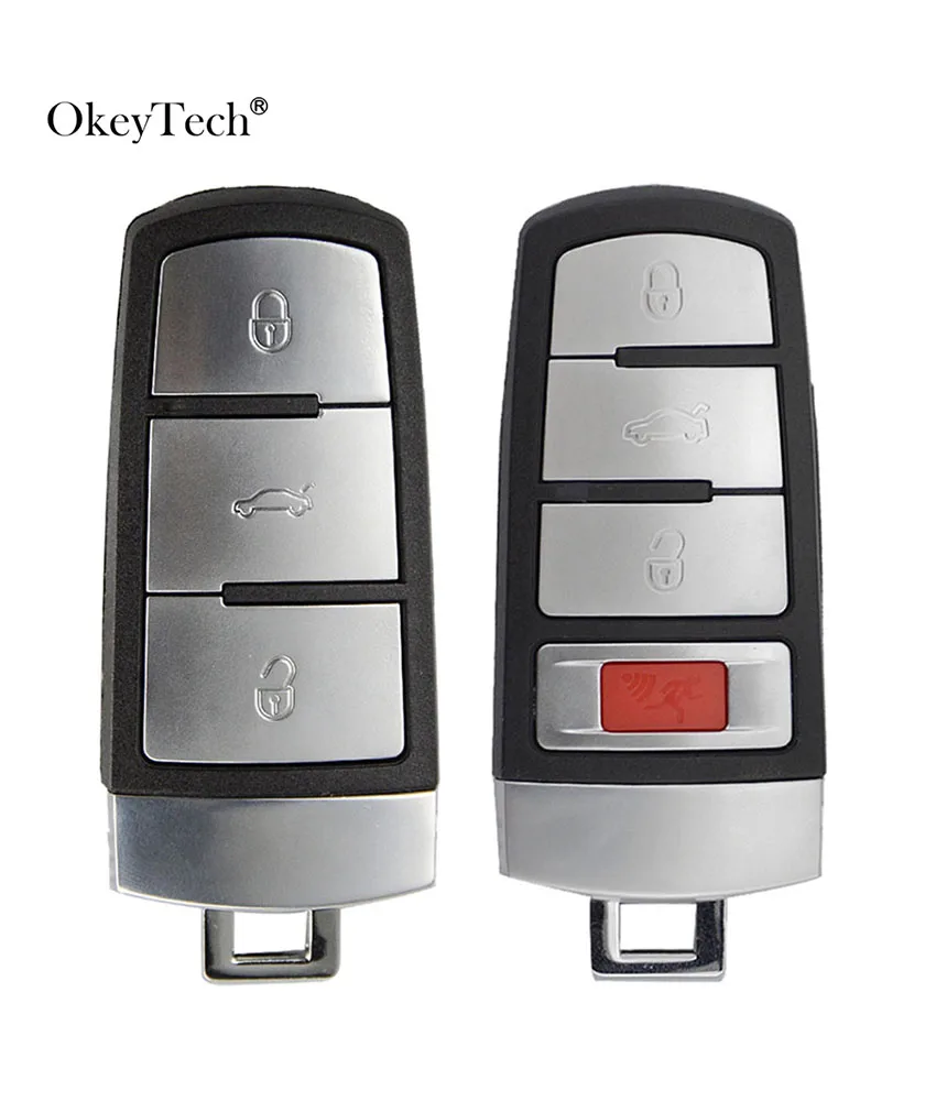 

OkeyTech 3/4 кнопки сменный дистанционный ключ автомобильный ключ оболочка чехол Брелок для VW Passat B6 3C B7 Magotan CC 3C0 959 752 BA 752 AD