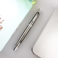 0 38mm nib luxury silver plating fountain pen high quality standard type ink pen writing office school stationery supplies 03872