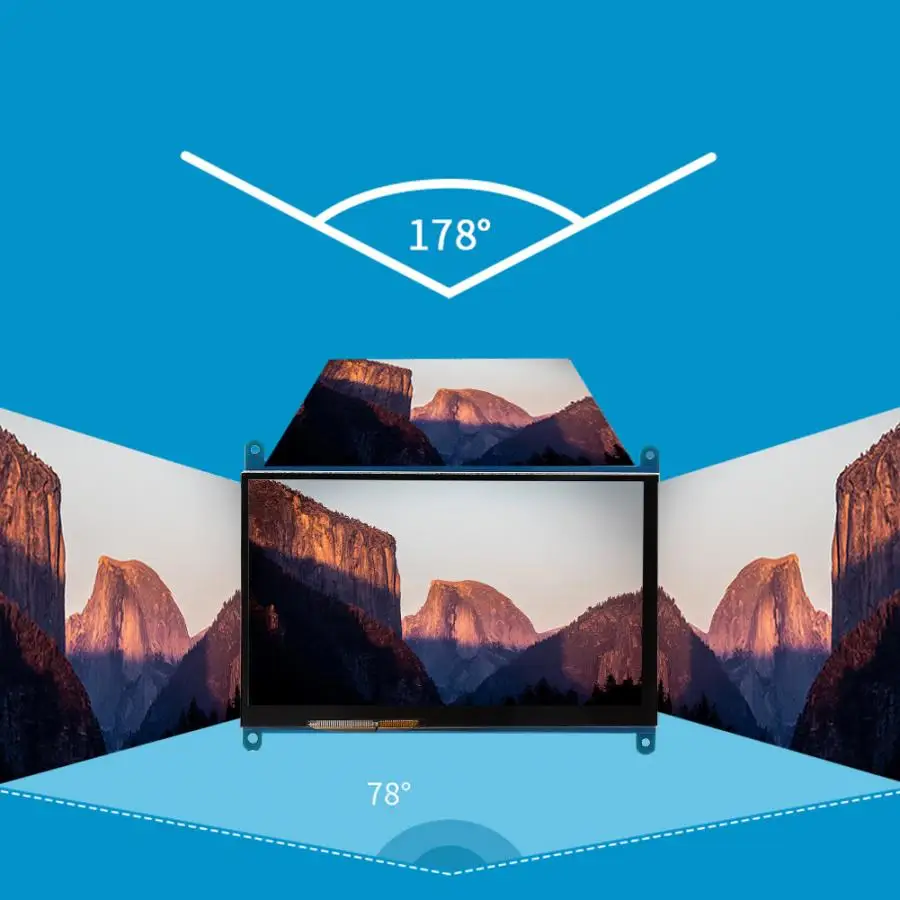 7 Inch LCD HDMI Touch Screen 1024x600 Ultra HD Display Screen Capacitive Touch Screen for Raspberry Pi