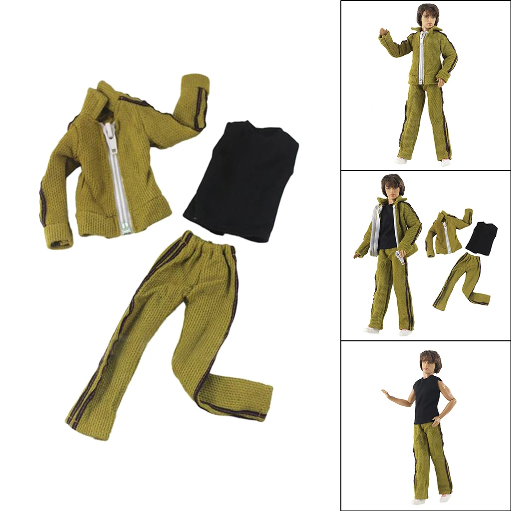 

Модная мини-кукла для мальчиков 12 дюймов, желтая спортивная одежда, костюм для мальчика, кукла вечерние, подходящая одежда, аксессуары «сдел...