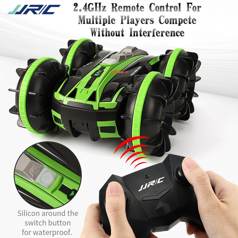 JJRC Q81 1:20 2 4G в 1 двухсторонний амфибия вращение на 360 градусов RC автомобиль